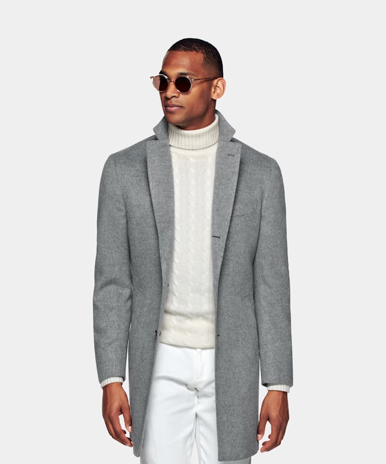 Manteau gris clair