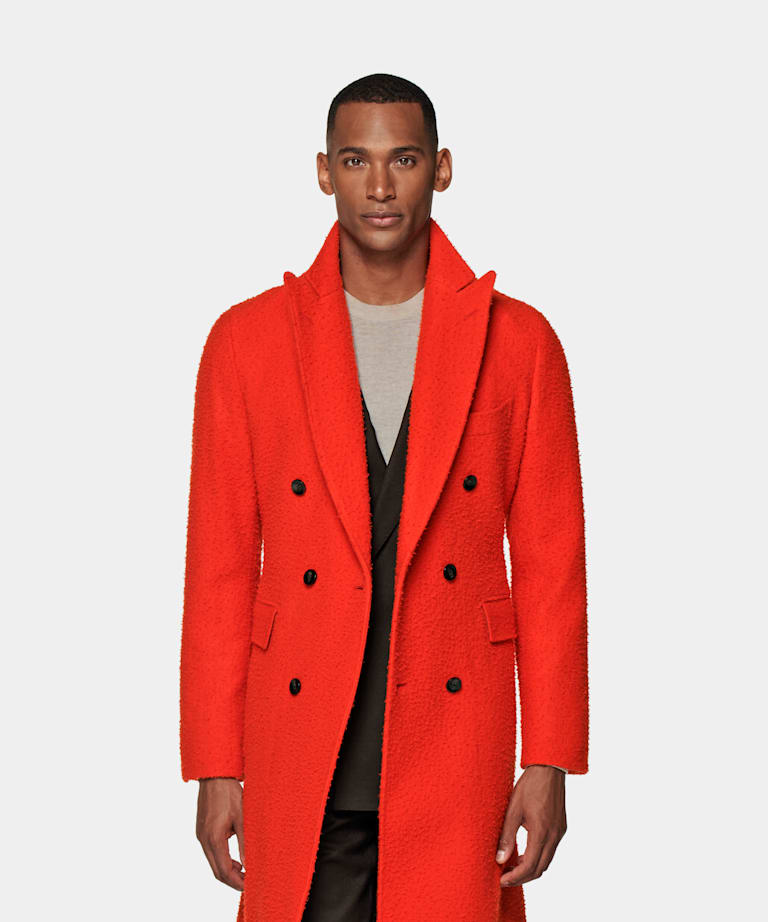 Orange Belted Overcoat