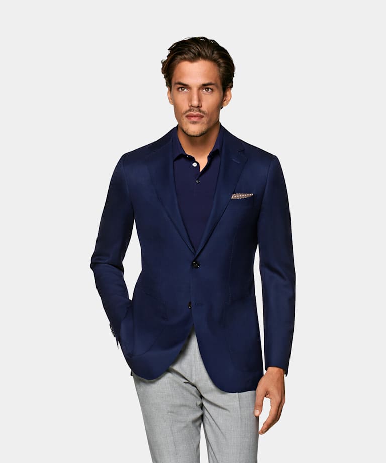 Navy Havana Jacket | Pure Wool Double Breasted | Suitsupply Online Store