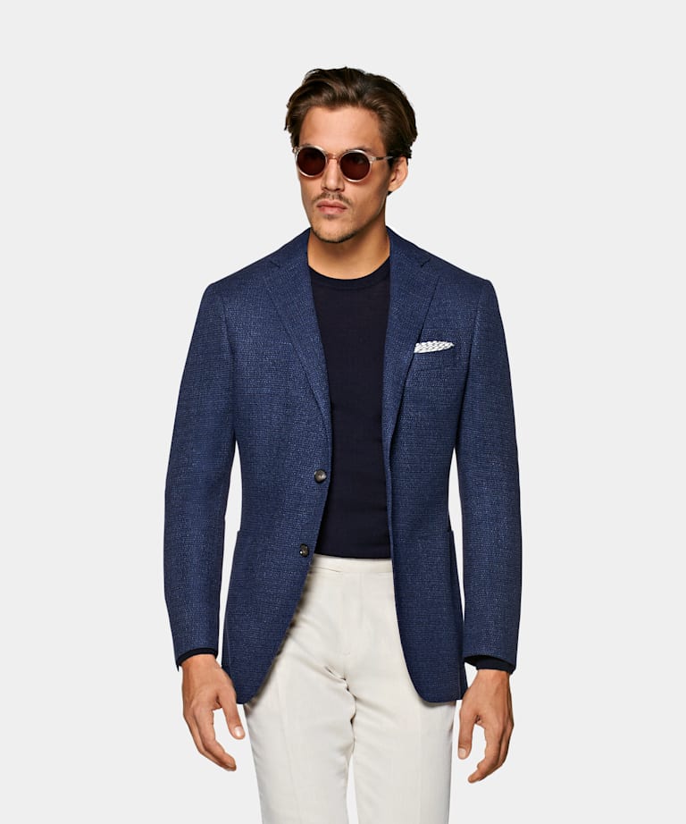 blue linen jackets