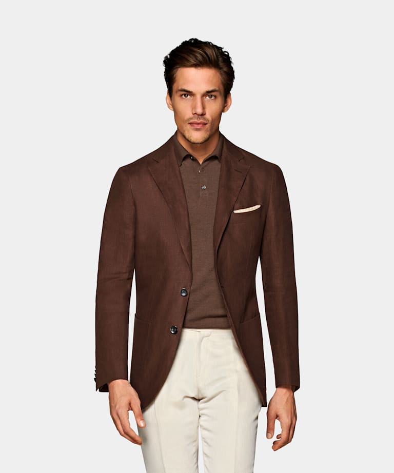 Dark Brown Check Havana Jacket | Pure Wool Single Breasted | Suitsupply ...