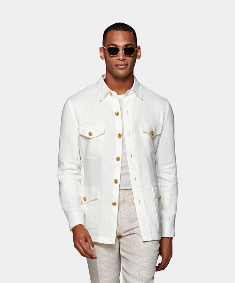 Off-White Havana Jacket | Pure Linen Double Breasted | Suitsupply ...