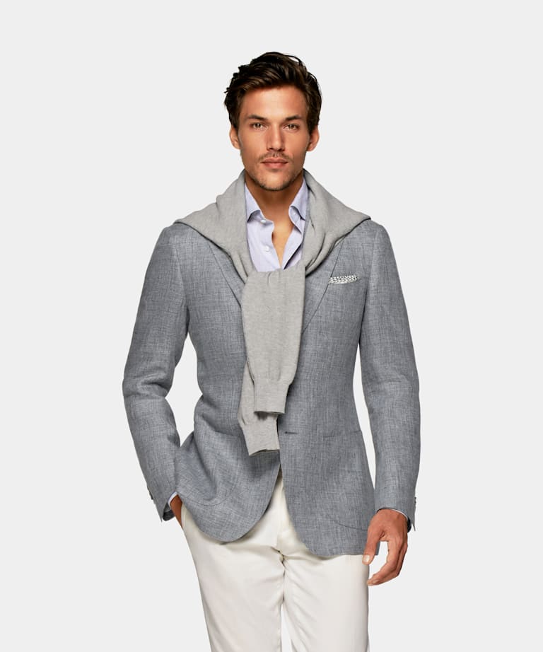 Light Grey Lazio Jacket | Pure Wool S130's Single Breasted | Suitsupply ...