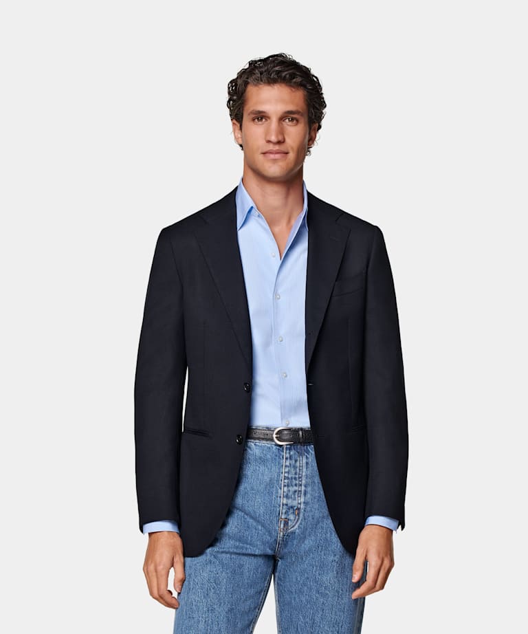 SUITSUPPLY All season Pura lana - Reda, Italia Giacca Havana navy tailored fit