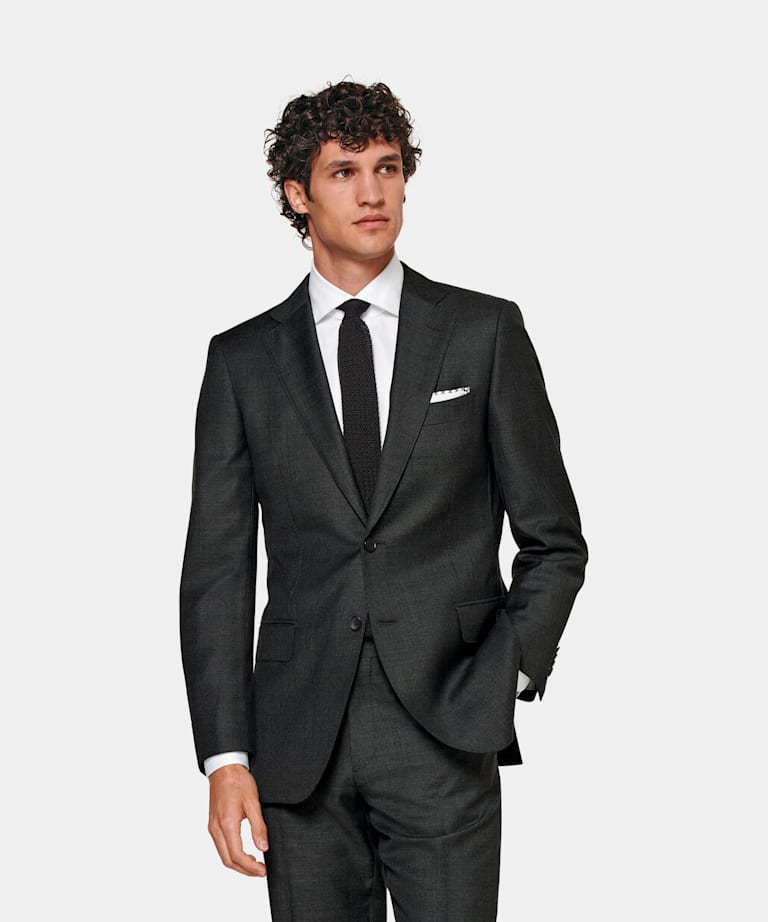 Havana Grey Suit Eye SUITSUPPLY Bird\'s Dark Jacket Pure S130\'s Wool US in |