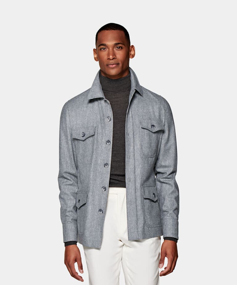 Light Grey William Shirt-Jacket