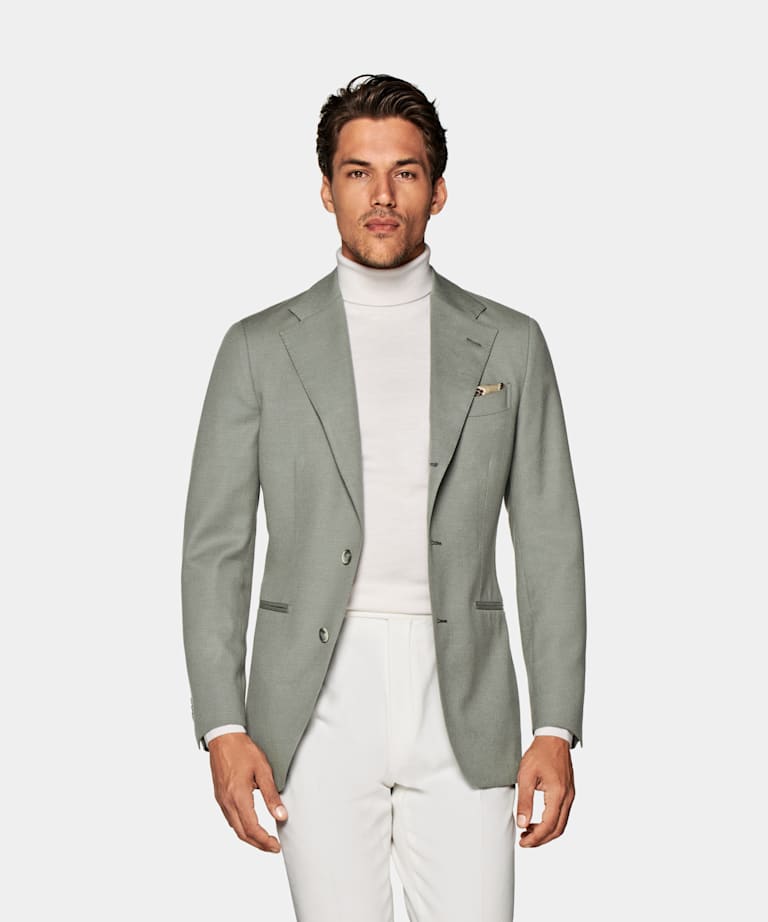 Four Pocket Light Grey Semi Hunting Jacket Clothing Mens Clothing Suits & Sport Coats 