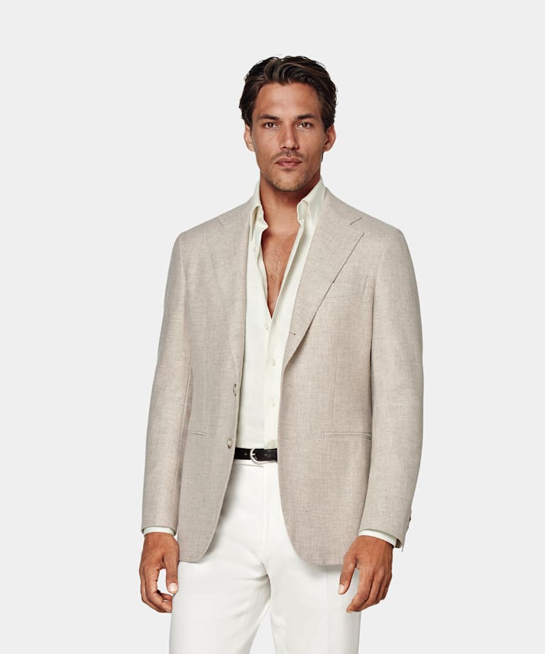 SUITSUPPLY Pure Wool by Angelico, Italy Sand Havana Blazer