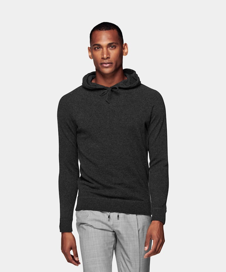 Grey Hoodie Cotton Cashmere Suitsupply Online Store