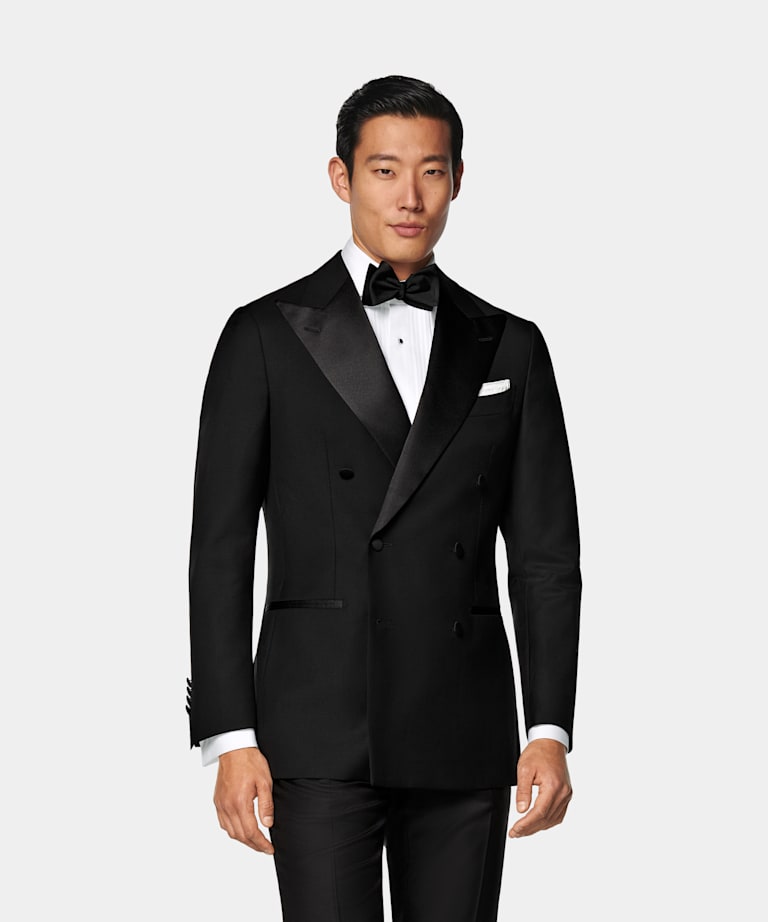 SUITSUPPLY All season Pura lana S110's - Vitale Barberis Canonico, Italia Smoking Havana nero tailored fit