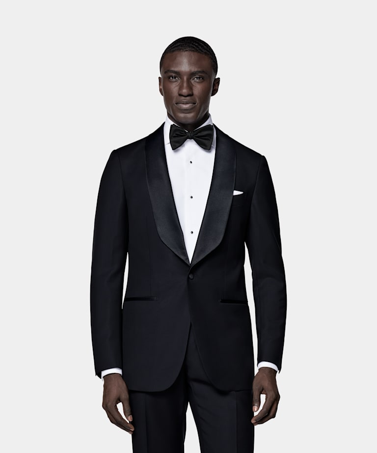 SUITSUPPLY All season Pura lana S110's - Vitale Barberis Canonico, Italia Smoking Havana navy tailored fit
