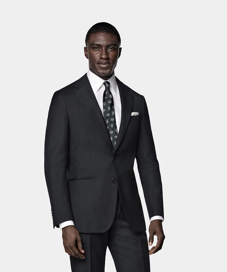 Dark Grey Perennial Tailored Fit Havana Suit