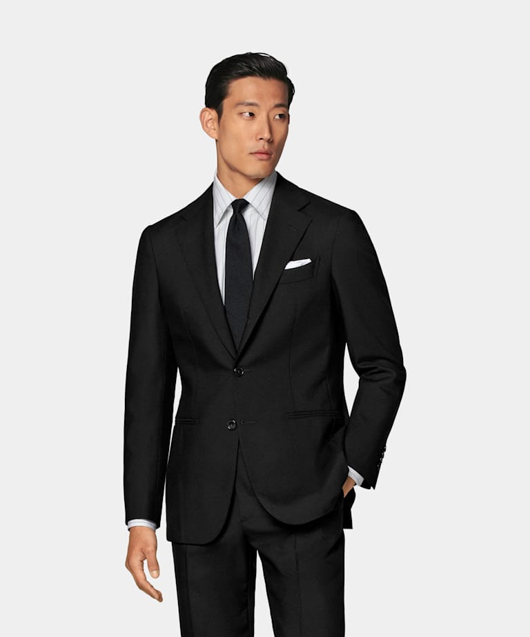 Black Tailored Fit Havana Suit