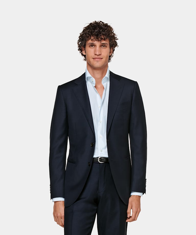  Navy Tailored Fit Lazio Suit