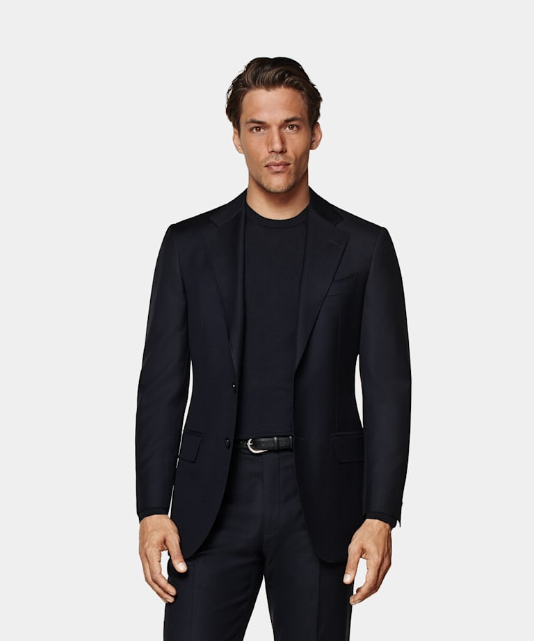 Navy Three-Piece Tailored Fit Havana Suit