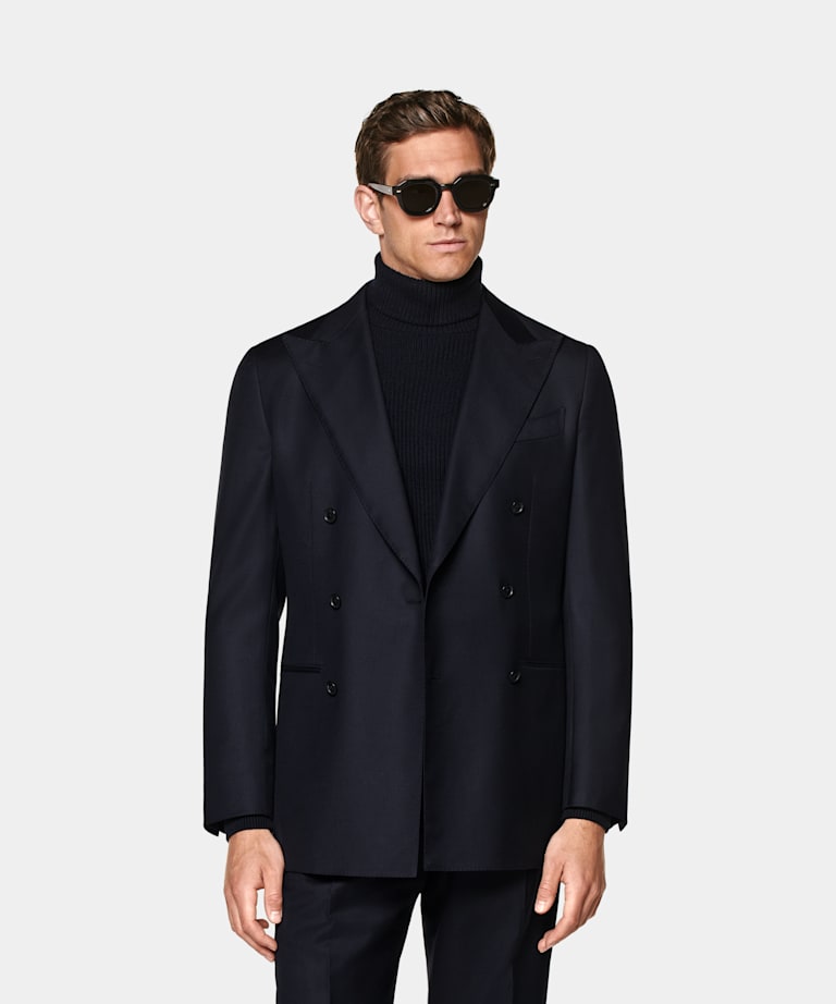 SUITSUPPLY All season Pura lana S110's - Vitale Barberis Canonico, Italia Abito Havana blu navy tailored fit