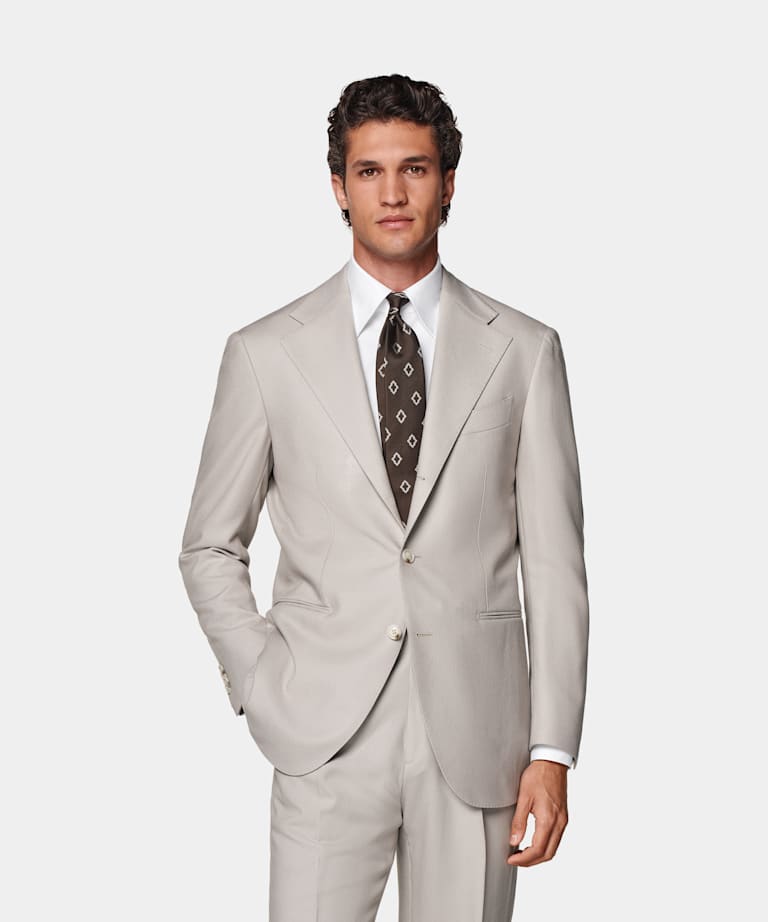 Traje Roma gris topo claro corte Relaxed