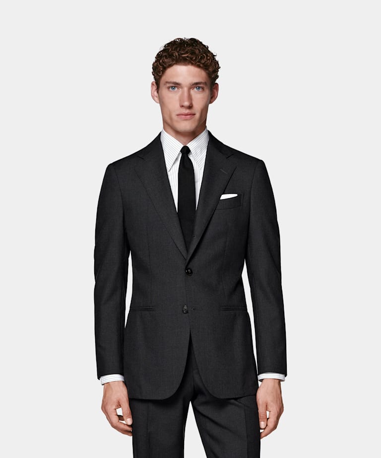 Dark Grey Tailored Fit Havana Suit