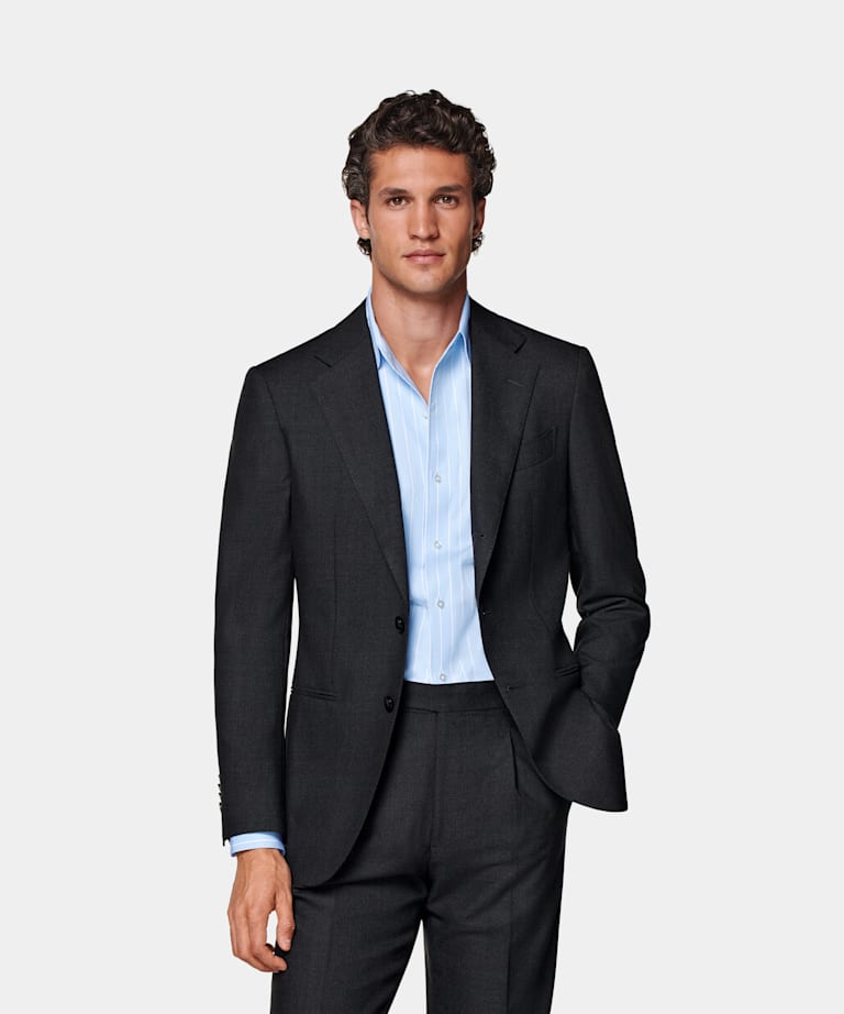 Dark Grey Tailored Fit Havana Suit