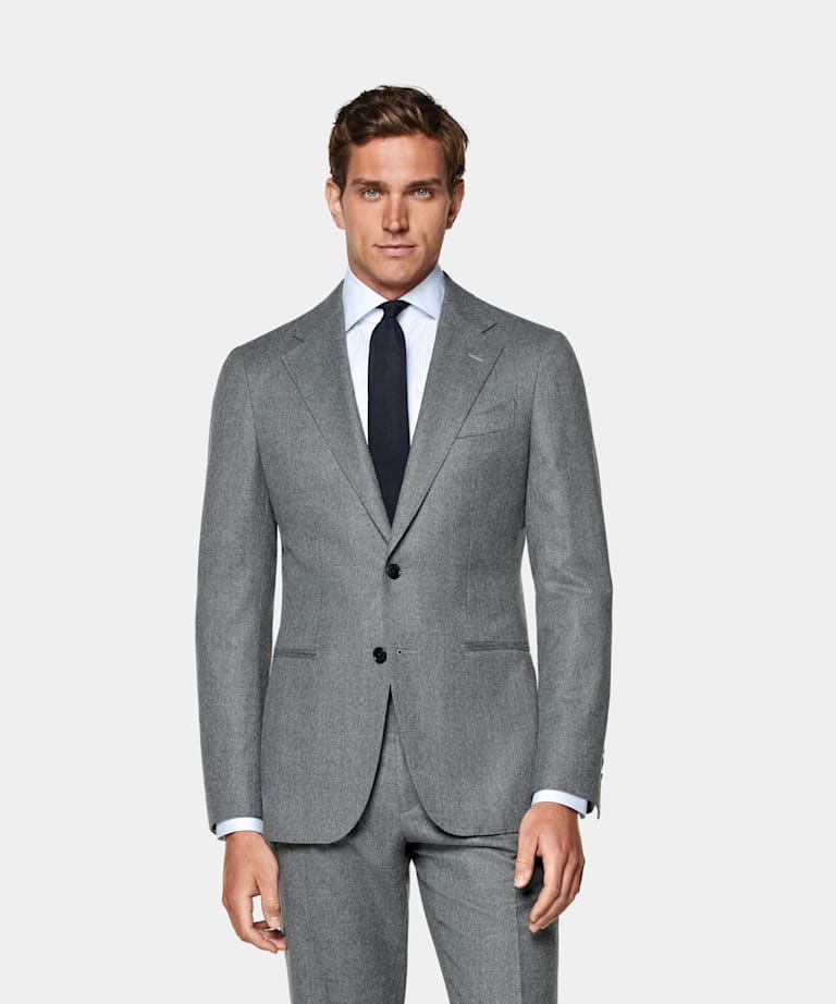 Costume Havana coupe Tailored gris moyen