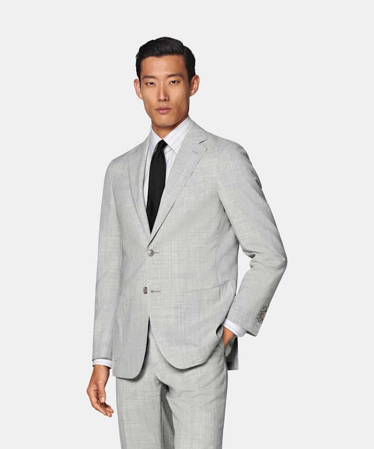 Light Grey Perennial Tailored Fit Havana Suit