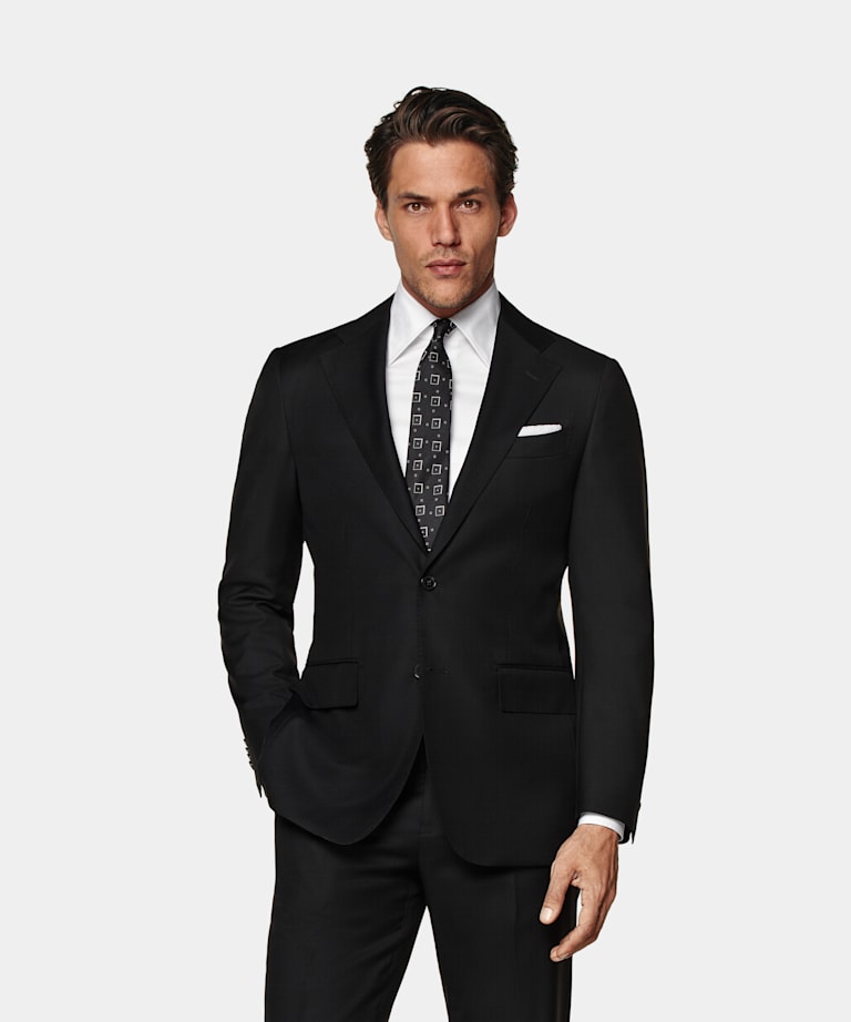 Traje Havana negro corte Tailored