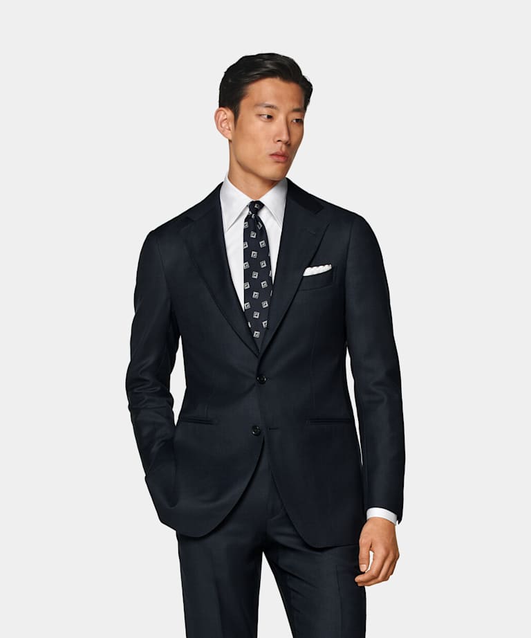 Navy Tailored Fit Havana Suit