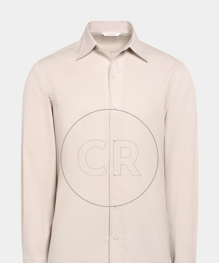 SUITSUPPLY Egyptian Cotton by Albini, Italy Sand Cotton Shirt