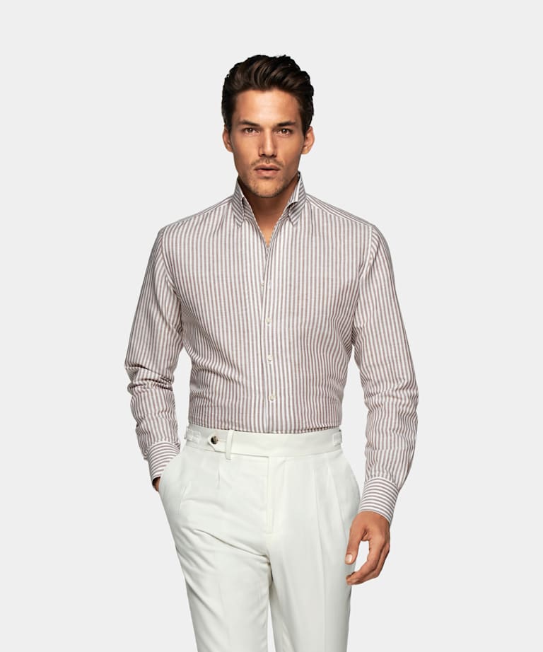 Pink Extra Slim Fit Shirt | Cotton Linen | Suitsupply Online Store