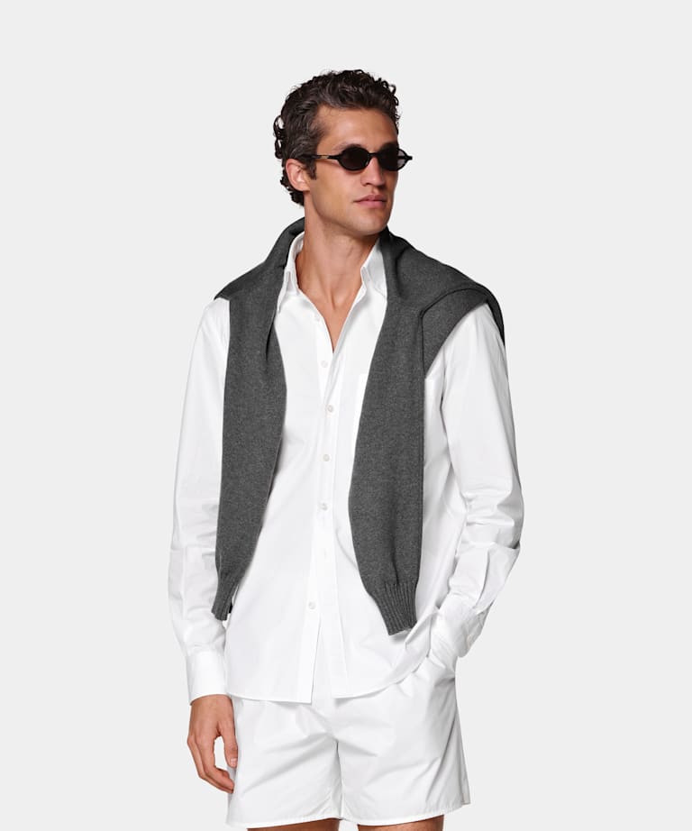 SUITSUPPLY Puro algod&oacute;n de Sidogras, Espa&ntilde;a Camisa de algod&oacute;n blanca