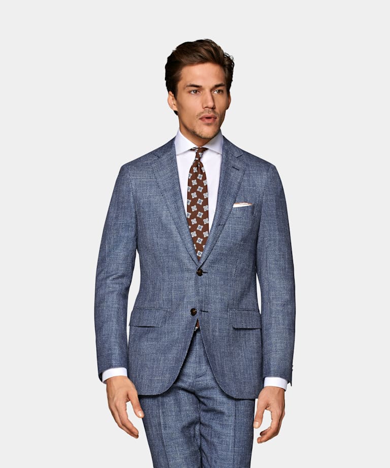 Light Blue Lazio Suit | Wool Silk Linen Single Breasted | Suitsupply ...
