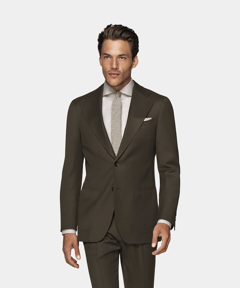 dark green suit jacket