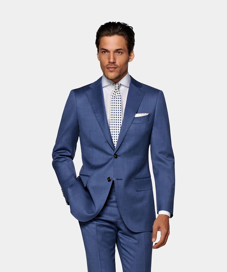 Light Blue Lazio Suit | Wool Silk Linen Single Breasted | Suitsupply ...