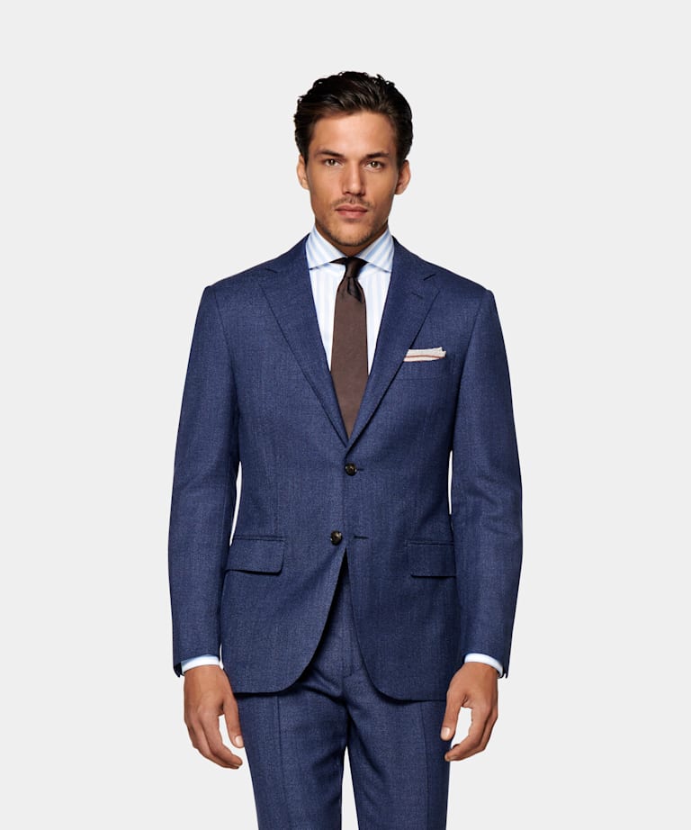 Mid Blue Washington Suit | Pure Wool S110's Single Breasted ...