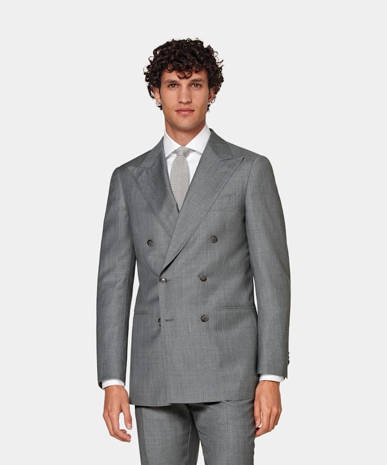 SUITSUPPLY Pure laine S110's - Vitale Barberis Canonico, Italie Costume Perennial Havana gris clair
