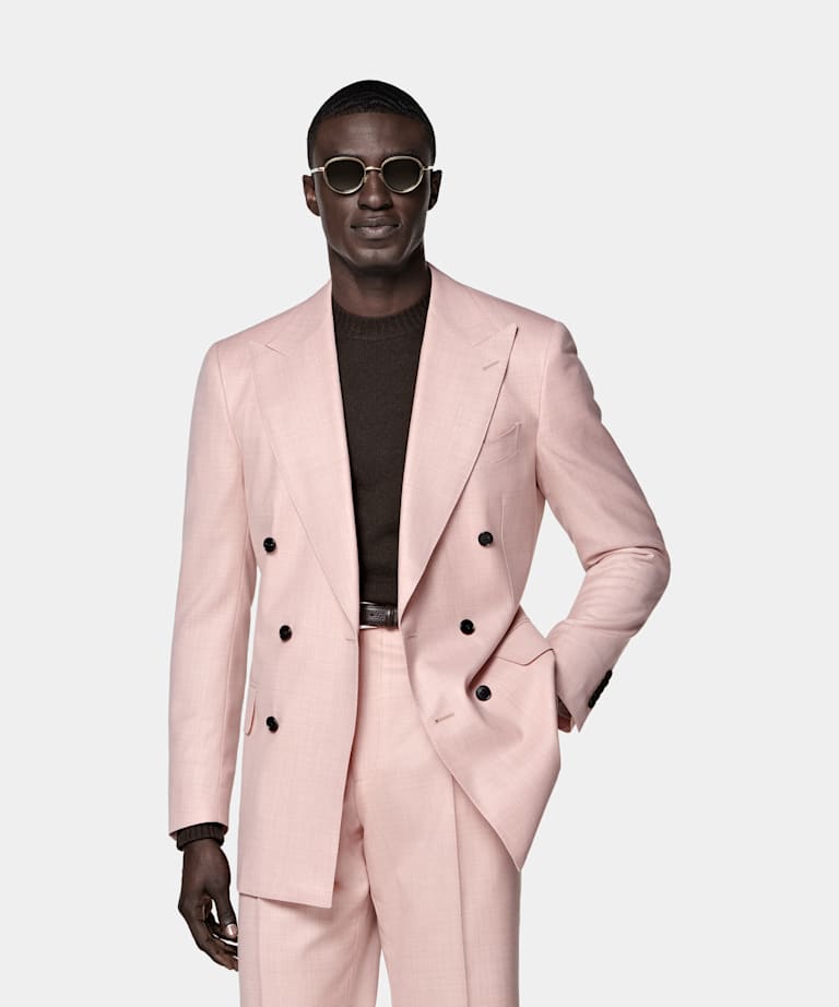 SUITSUPPLY All season Pure S130er Schurwolle by E.Thomas, Italien Milano Anzug pink Tailored Fit