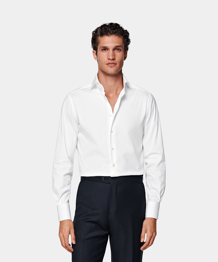 SUITSUPPLY All Season Pure S130's Wool by Reda, Italy Navy Bird's Eye Straight Leg Suit Trousers