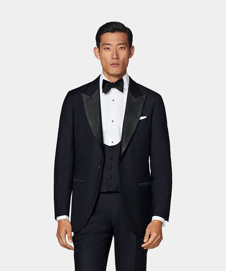 Navy Tuxedo Waistcoat