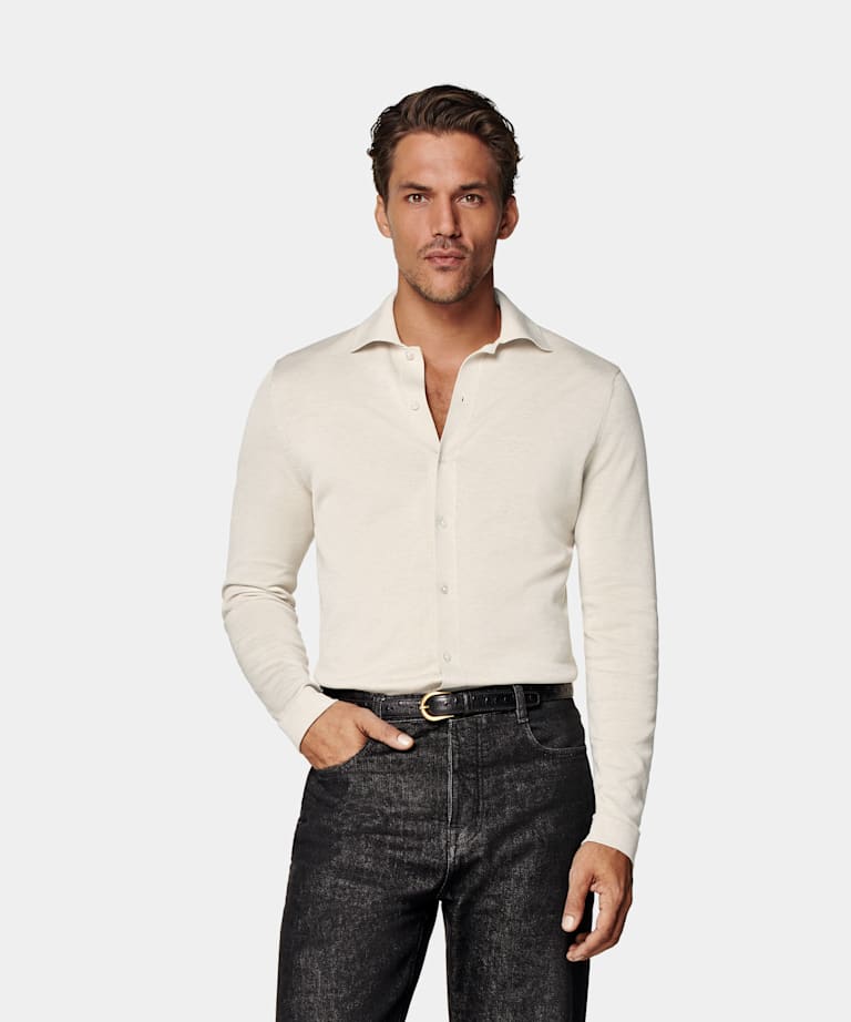 Grey Casual Set in Cotton Cashmere | SUITSUPPLY | SUITSUPPLY US
