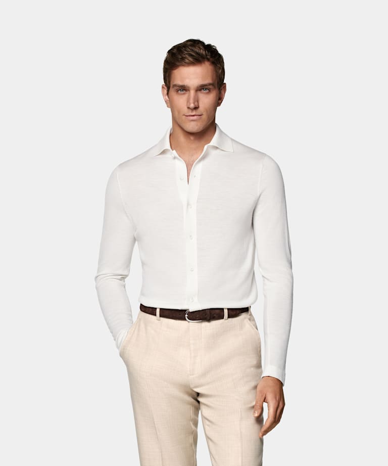 Off-White Silk shirt, Men's Clothing