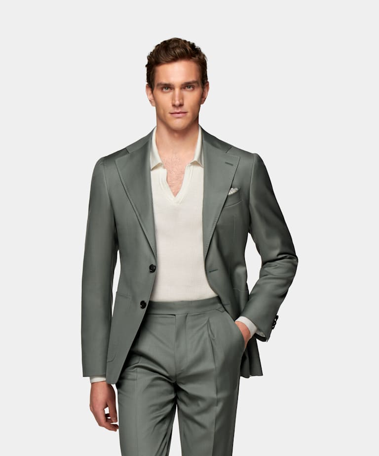 Mid Green Custom Made Suit