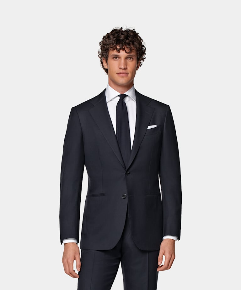 SUITSUPPLY Pure S150's Wool by E.Thomas, Italy Navy Havana Suit