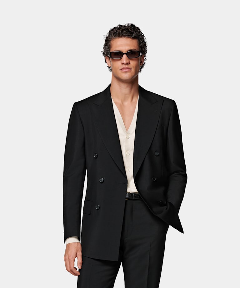 SUITSUPPLY All season Lana mohair - Vitale Barberis Canonico, Italia Abito Milano nero tailored fit