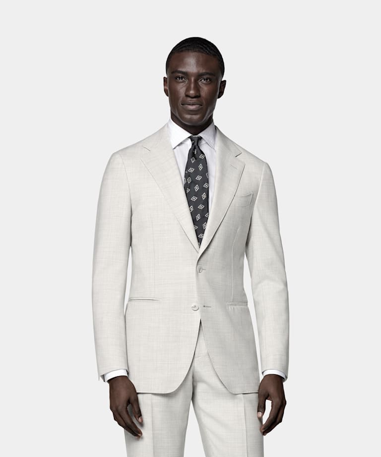 SUITSUPPLY All season Pura lana S130's - Drago, Italia Abito Havana grigio chiaro tailored fit