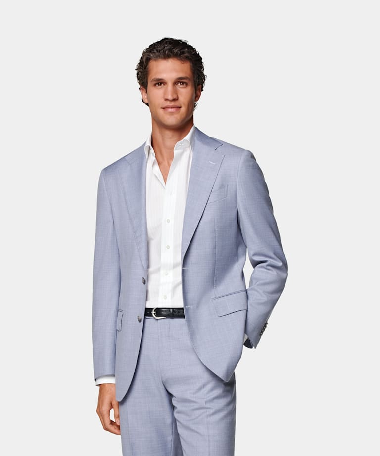 SUITSUPPLY All season Pura lana - Reda, Italia Abito Havana Perennial blu chiaro tailored fit