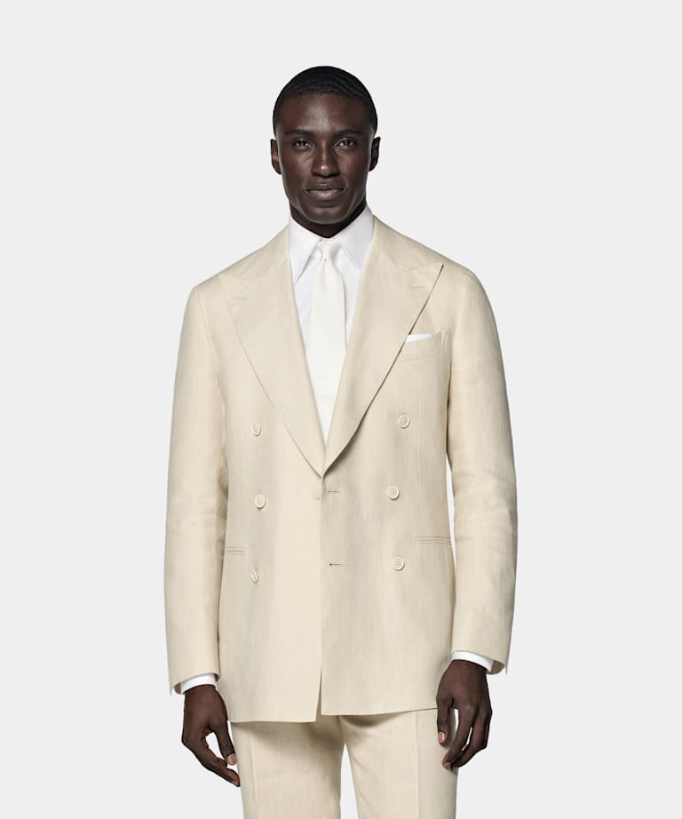 SUITSUPPLY &Eacute;t&eacute; Pur lin par Leomaster, Italie Costume Havana coupe Tailored sable