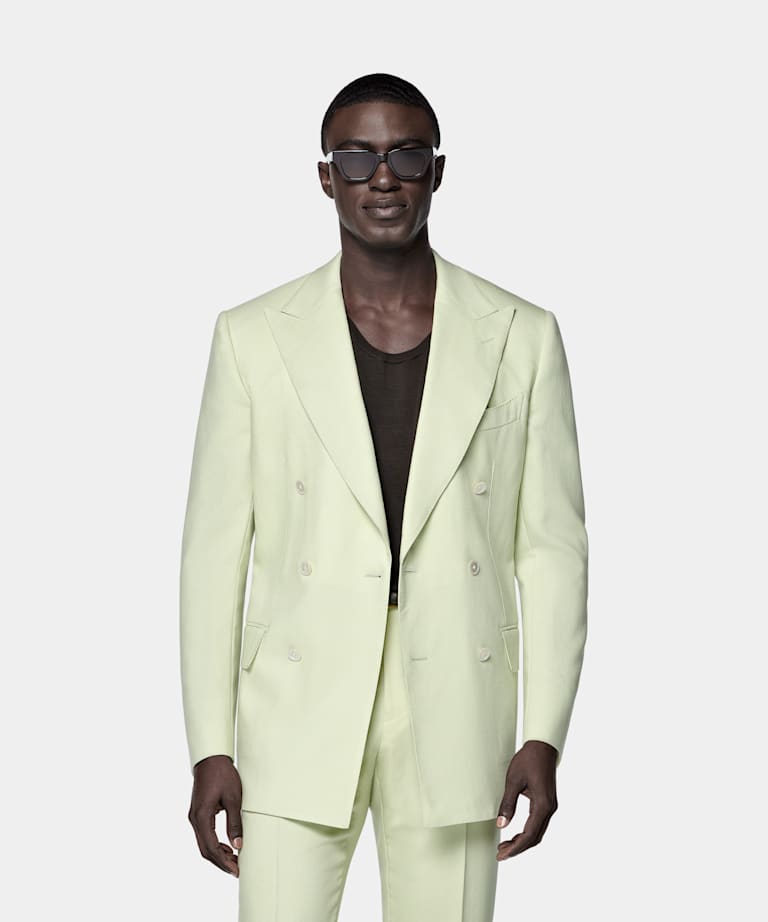 Light Green Tailored Fit Milano Suit