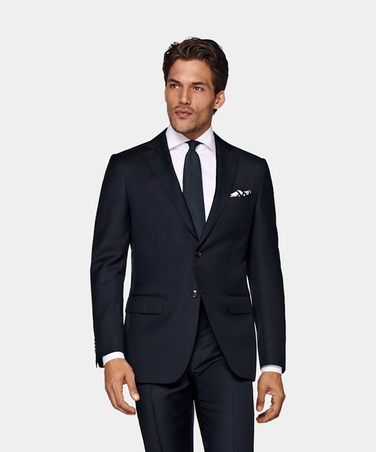 In zoomen alleen Aan Navy Lazio Suit in Pure Wool S110's | SUITSUPPLY US