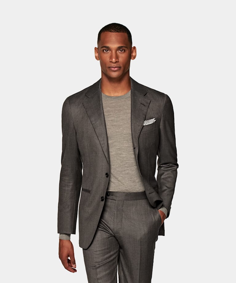 Dark Brown Havana Suit | Pure Wool S110's Single Breasted | Suitsupply ...