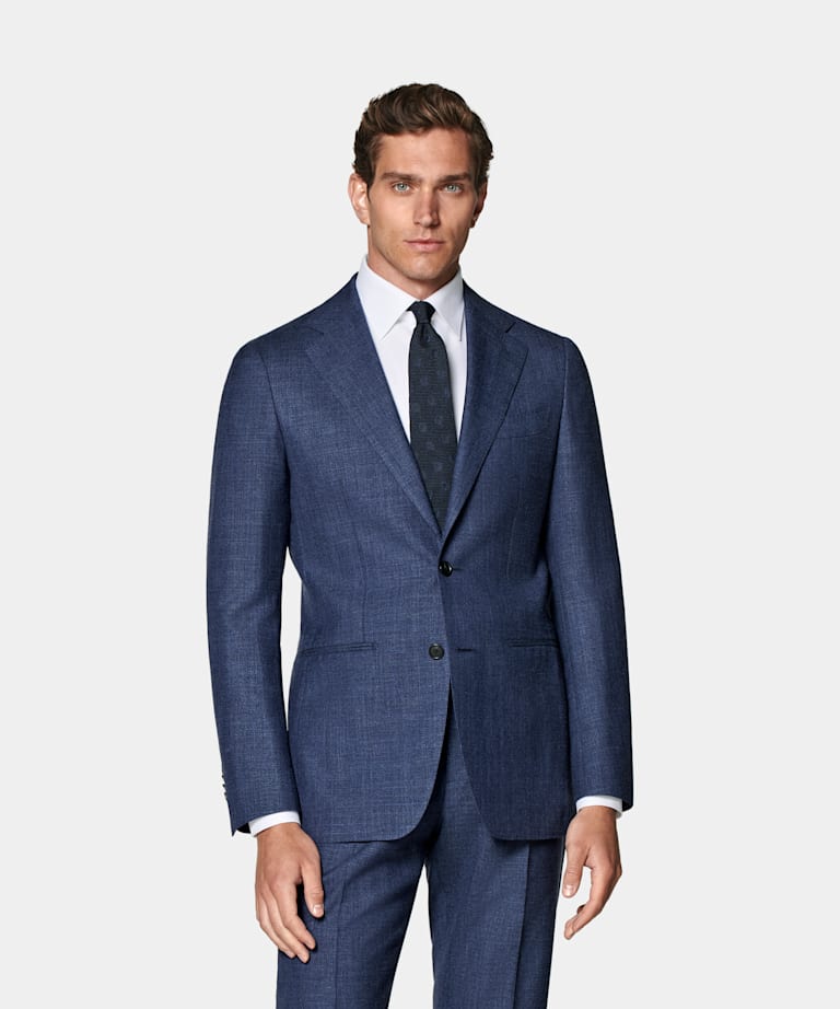 Mid Blue Tailored Fit Havana Suit